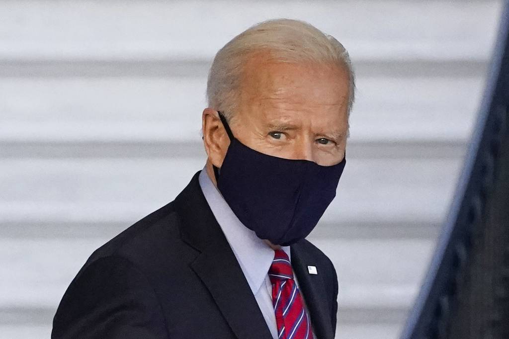 President Joe Biden walks to board Marine One on the South Lawn of the White House, Friday, Feb. 5, 2021, in Washington.