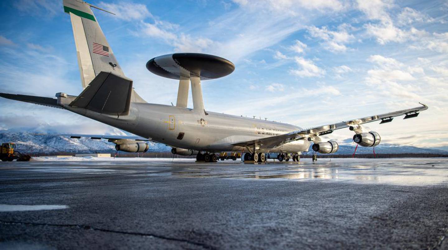 E-3 Sentry airborne early warning and control system aircraft at Joint Base Elmendorf-Richardson, Alaska