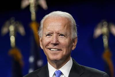 Democratic presidential candidate former Vice President Joe Biden speaks during the fourth day of the Democratic National Convention, Thursday, Aug. 20, 2020, at the Chase Center in Wilmington, Del.