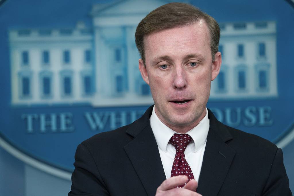 White House national security adviser Jake Sullivan speaks during a press briefing at the White House, Monday, Dec. 4, 2023, in Washington.